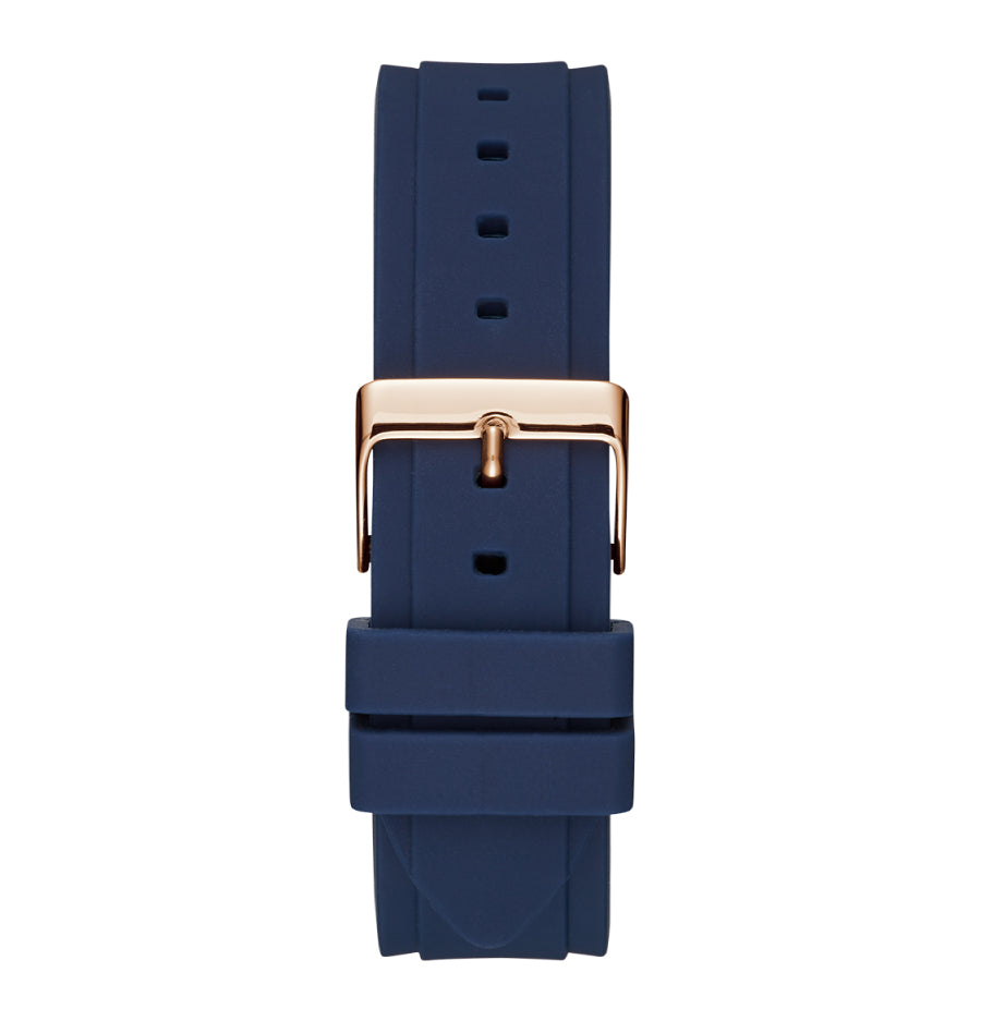 Guess Zena Blue Dial Blue Silicone Strap Watch For Women - W1094L2 Buy Now By Guess
