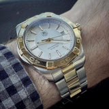 Tag Heuer Aquaracer Automatic White Dial Two Tone Steel Strap Watch for Men - WAY2151.BD0912 Buy Now By Tag Heuer