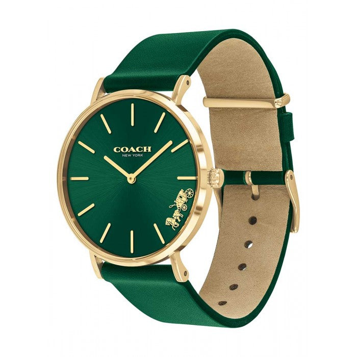 Coach Green Dial Green Leather Strap Watch for Women - 14503383 Buy Now By Coach