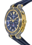 Versace V Extreme Chronograph Blue & Gold Tone Dial Blue Rubber Strap Watch for Men - VCN010017 Buy Now By Versace