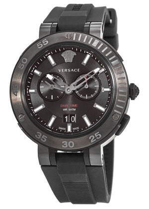 Versace V Extreme Chronograph Black Tone Dial Black Rubber Strap Watch for Men - VCN020017 Buy Now By Versace