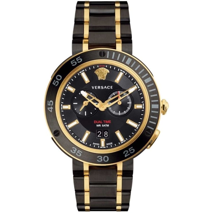 Versace V Extreme Pro Two Tone Dial Stainless Steel Strap Watch for Men - VCN040017 Buy Now By Versace