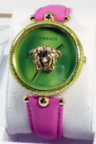 Versace Palazzo Empire Green Dial Pink Leather Strap Watch for Women - VCO150017 Buy Now By Versace