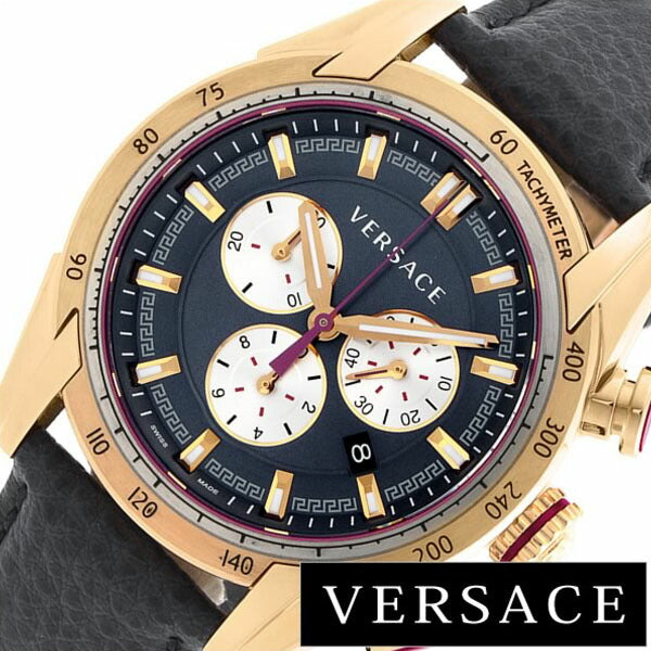 Versace V-Ray Blue Chronograph Blue Dial Blue Leather Strap Watch for Men - VDB030014 Buy Now By Versace