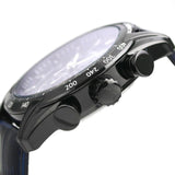 Versace V-Ray Chronograph Quartz Blue Dial Black Leather Strap Watch For Men - VEDB00418 Buy Now By Versace