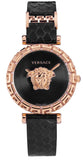 Versace Palazzo Empire Greca Black Dial Black Leather Strap Watch for Women - VEDV00719 Buy Now By Versace