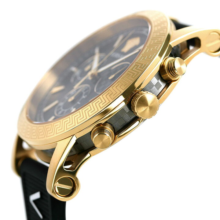 Versace Sports Tech Chronograph Black Dial Black Rubber Strap Watch for Men - VELT00119 Buy Now By Versace