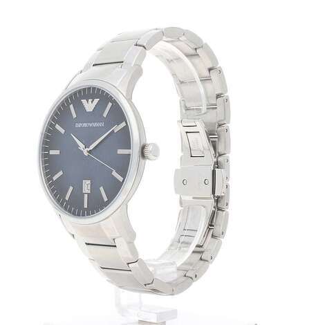 Emporio Armani Renato Quartz Blue Dial Silver Steel Strap Watch For Men - AR11182 Buy Now By Emporio Armani
