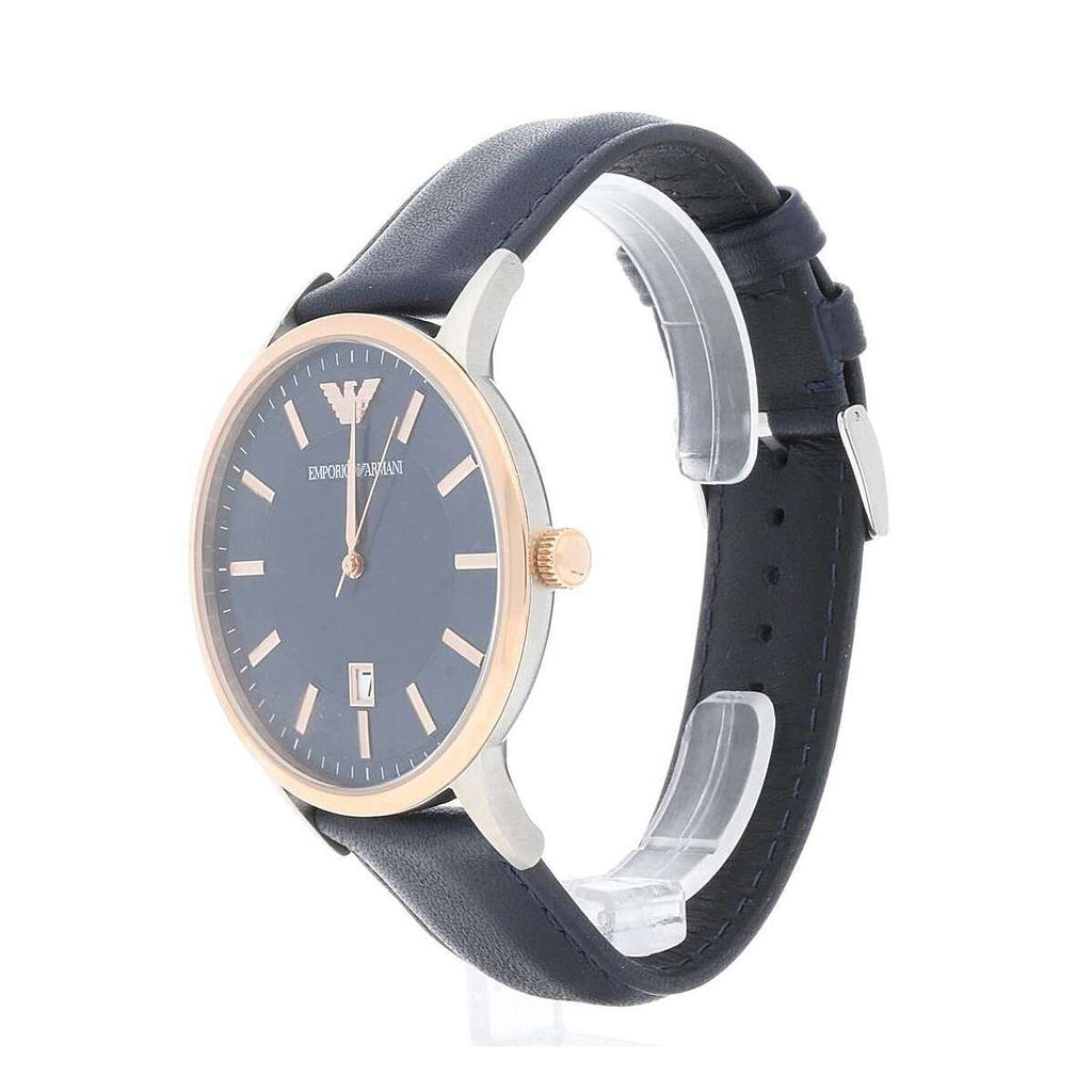 Emporio Armani Renato Analog Blue Dial Blue Leather Strap Watch For Men - AR11188 Buy Now By Emporio Armani