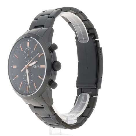 Fossil Townsman Chronograph Black Dial Black Steel Strap Watch for Men - FS5379 Buy Now By Fossil