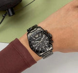 Emporio Armani Sportivo Quartz Black Dial Black Steel Strap Watch For Men - AR11027 Buy Now By Emporio Armani