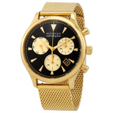 Movado Heritage Calendoplan Chronograph Black Dial Gold Mesh Strap Watch for Men - 3650098 Buy Now By Movado