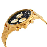 Movado Heritage Calendoplan Chronograph Black Dial Gold Mesh Strap Watch for Men - 3650098 Buy Now By Movado