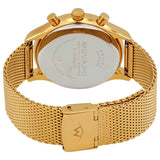 Movado Heritage Calendoplan Chronograph Black Dial Gold Mesh Strap Watch for Men - 3650098 Buy Now By Movado