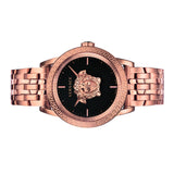 Versace Palazzo Empire Black Dial Rose Gold Steel Strap Watch for Men - VERD00718 Buy Now By Versace