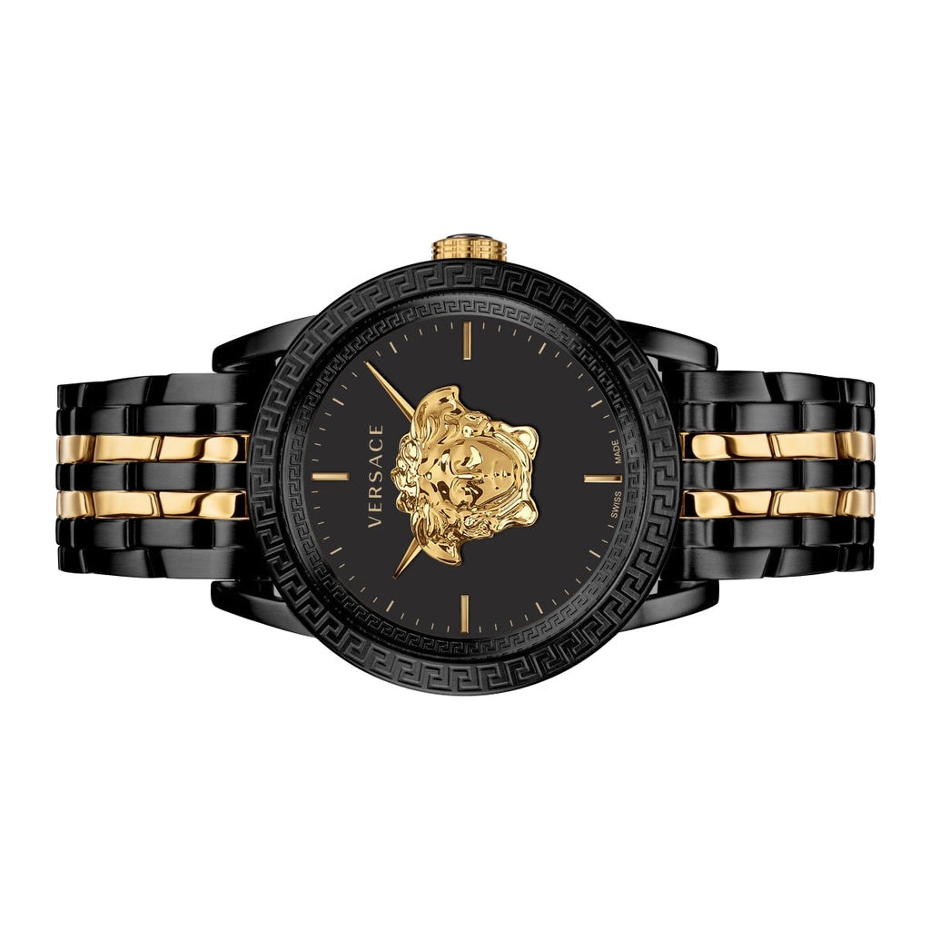 Versace Palazzo Empire Black Dial Two Tone Steel Strap Watch for Men - VERD01119 Buy Now By Versace