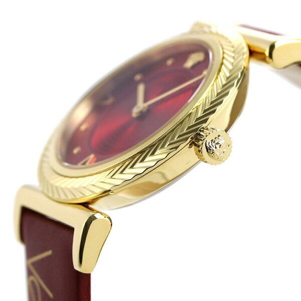 Versace V-Motif Red Dial Red Leather Strap Watch for Women - VERE00418 Buy Now By Versace