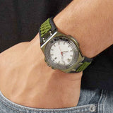 Versace Chain Reaction Quartz White Dial Green Rubber Strap Watch for Men - VEDY00419 Buy Now By Versace