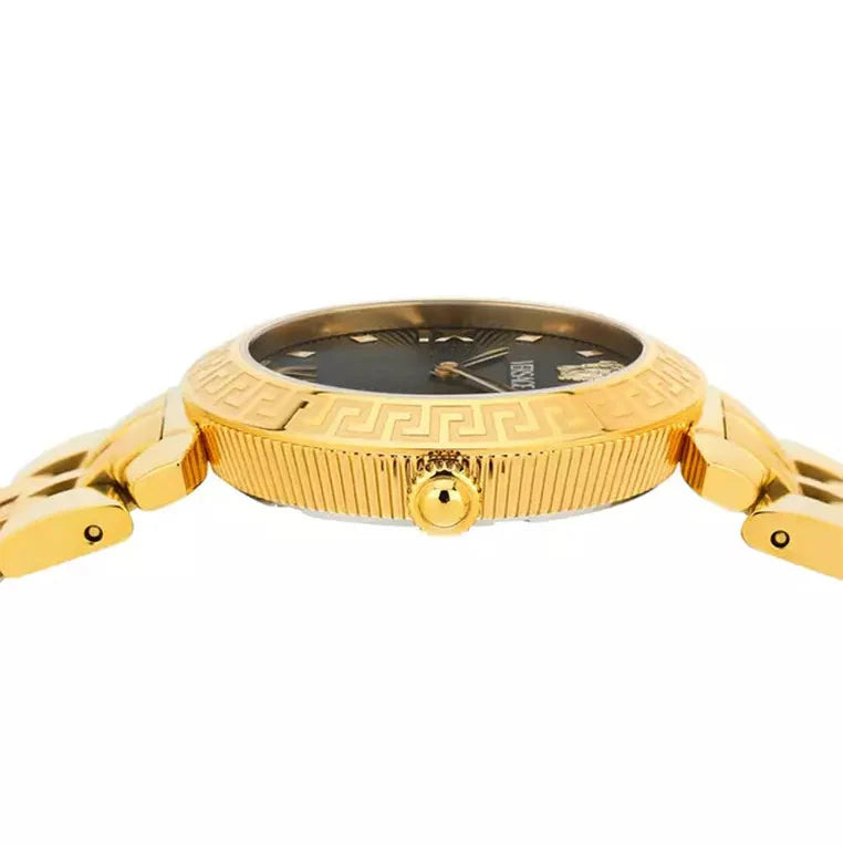 Versace Daphnis Quartz Black Dial Gold Steel Strap Watch for Women - VEOCA0524 Buy Now By Versace