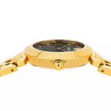 Versace Daphnis Quartz Black Dial Gold Steel Strap Watch for Women - VEOCA0524 Buy Now By Versace