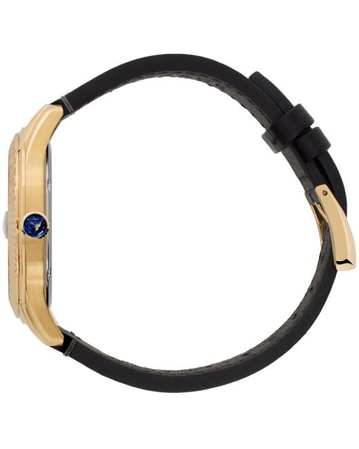 Versace Greca Time Quartz Black Dial Brown Leather Strap Watch For Men - VE3K00222 Buy Now By Versace