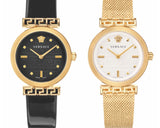 Versace Greca Meander Black Dial Black Leather Strap Watch for Women - VELW00420 Buy Now By Versace