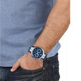 Versace Aion Chronograph Blue Dial Blue Leather Strap Watch for Men - VE1D01220 Buy Now By Versace
