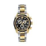 Versace V-Ray Chronograph Black Dial Two Tone Steel Strap Watch For Men - VE2I00421 Buy Now By Versace