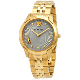 Versace Audrey Quartz Grey Dial Gold Steel Strap Watch for Women - VELR00719 Buy Now By Versace