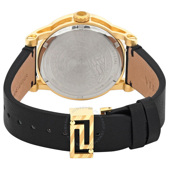 Versace Code Quartz Black Dial Black Leather Strap Watch For Men - VEPO00320 Buy Now By Versace