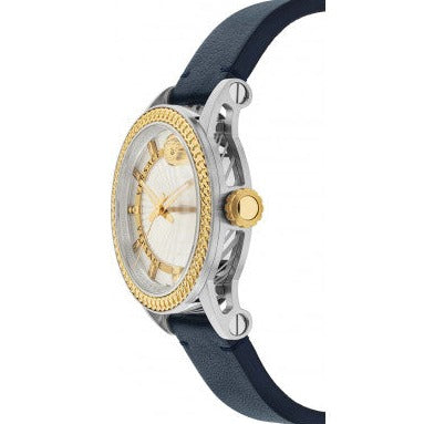 Versace Viamond Quartz White Dial Blue Leather Strap Watch For Men - VEPO00120 Buy Now By Versace