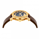 Versace Code Quartz Blue Dial Brown Leather Strap Watch For Men - VEPO00220 Buy Now By Versace