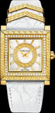 Versace DV25 Diamonds White Dial White Leather Strap Watch For Women - VQF060015 Buy Now By Versace