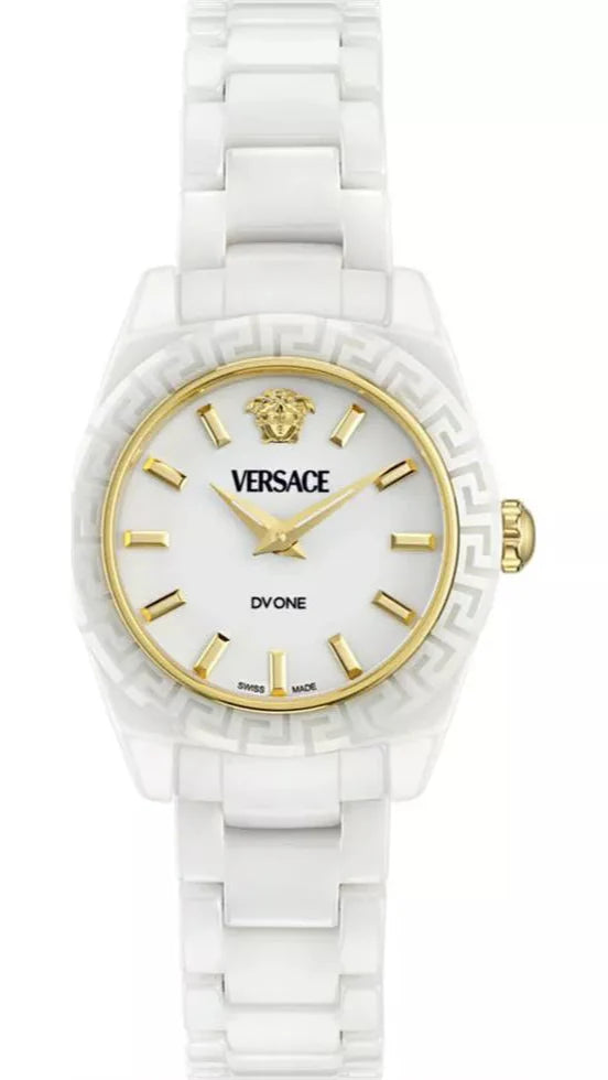 Versace DV One Mini White Dial White Ceramic Dial Watch for Women - VE9F00224 Buy Now By Versace
