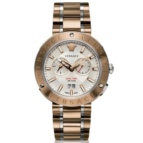 Versace V Extreme Chronograph White Dial Rose Gold Stainless Steel Watch for Women - VCN050017 Buy Now By Versace