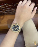 Versace Greca Chronograph Black Dial Brown Leather Strap Watch For Men - VEZ900621 Buy Now By Versace