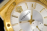 Versace Greca Silver Dial Gold Steel Strap Watch for Men - VEVI00520 Buy Now By Versace