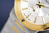 Versace Greca Silver Dial Two Tone Steel Strap Watch for Men - VEVI00320 Buy Now By Versace