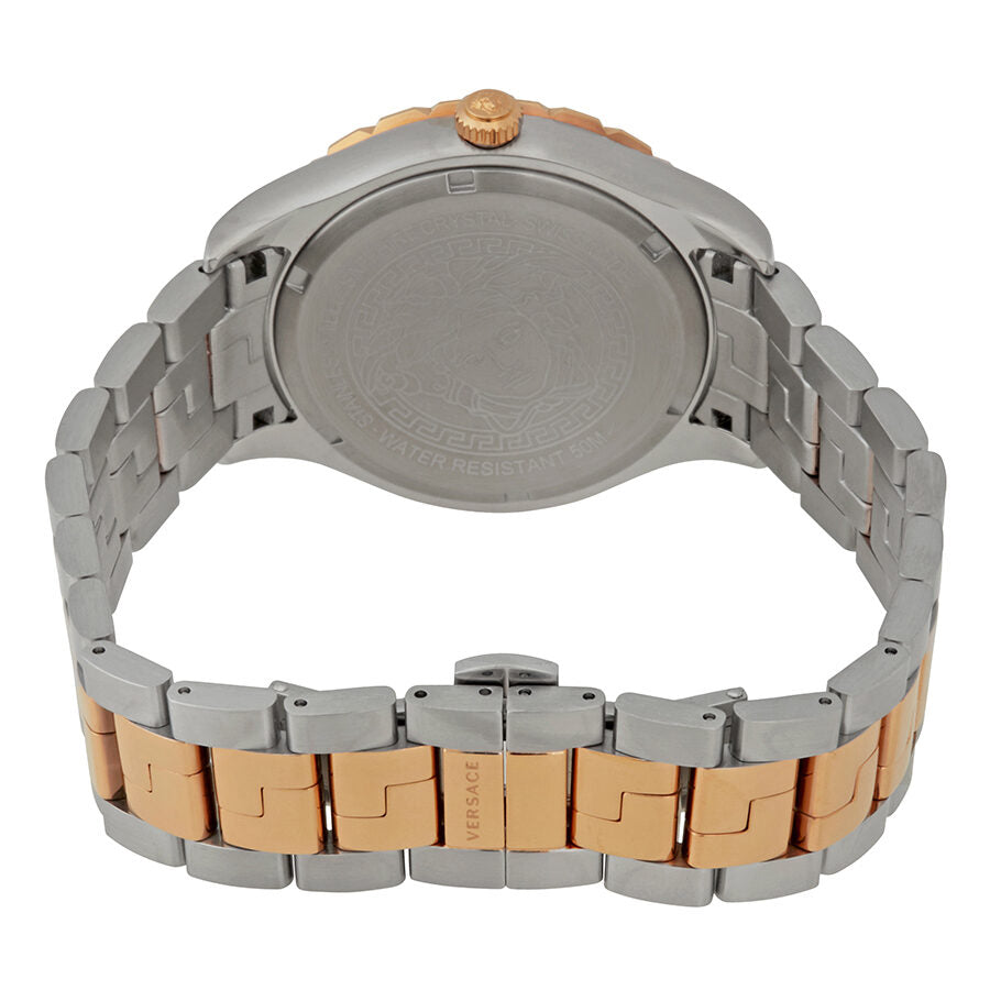 Versace Hellenyium GMT Blue Dial Two Tone Steel Strap Watch for Men - V11060017 Buy Now By Versace