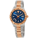 Versace Hellenyium GMT Blue Dial Two Tone Steel Strap Watch for Men - V11060017 Buy Now By Versace
