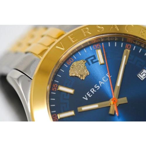 Versace Hellenyium Quartz Blue Dial Two Tone Steel Strap Watch for Men - VEVK00520 Buy Now By Versace
