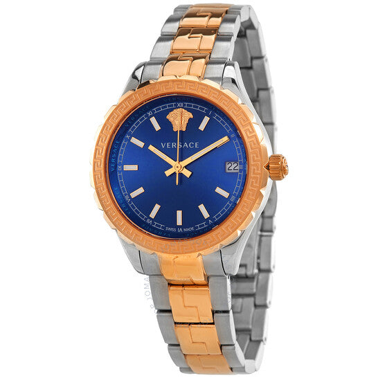 Versace Hellenyium Blue Dial Two Tone Steel Strap Watch for Women - V12060017 Buy Now By Versace