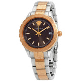 Versace Hellenyium Brown Dial Two Tone Steel Strap Watch for Women - V12040015 Buy Now By Versace