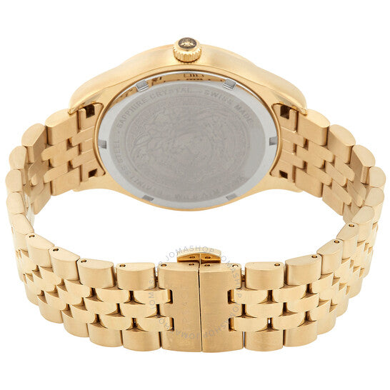 Versace Hellenyium Analog White Dial Gold Steel Strap Watch for Men - VEVK00720 Buy Now By Versace