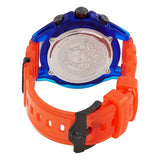 Versace Icon Active Chronograph Quartz Blue Dial Orange Rubber Strap Watch For Men - VEZ700922 Buy Now By Versace