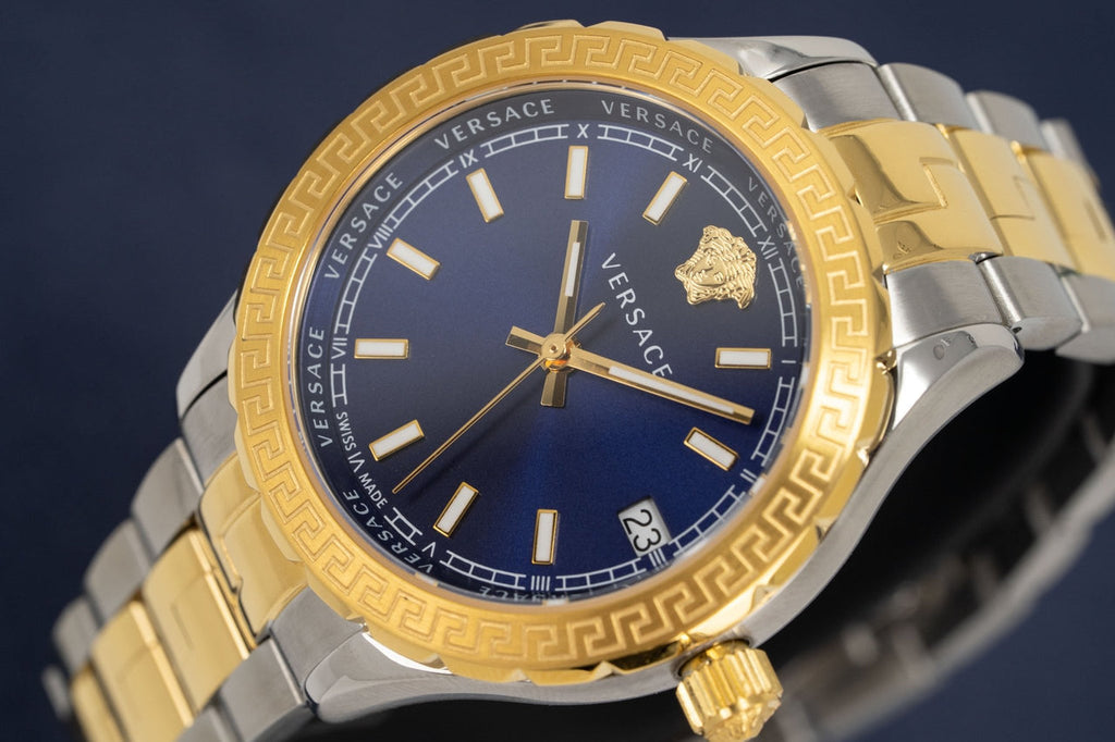 Versace Hellenyium Blue Dial Two Tone Steel Strap Watch for Women - V12060017 Buy Now By Versace