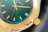 Versace Hellenyium Green Dial Two Tone Steel Strap Watch for Women - V12050015 Buy Now By Versace