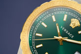 Versace Hellenyium Green Dial Two Tone Steel Strap Watch for Women - V12050015 Buy Now By Versace