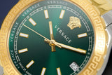 Versace Hellenyium Green Dial Two Tone Steel Strap Watch for Women - V12050015 Buy Now By Versace