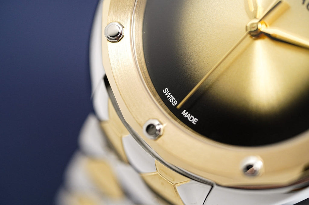 Versace Shadov Quartz Gold Dial Two Tone Steel Strap Watch for Women - VEBM00518 Buy Now By Versace